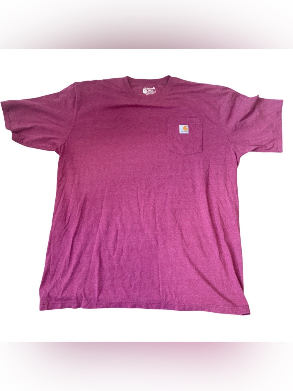 Carhartt Men’s XL Loose Fit Pocket Tee Burgundy Workwear Casual